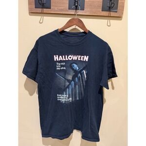 Vintage Michael Myers Halloween T Shirt Black Size L